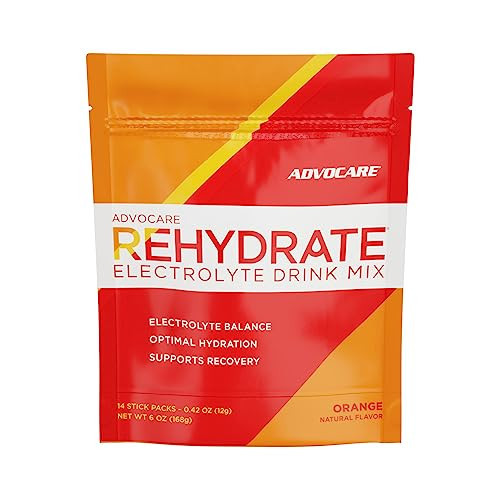 AdvoCare Rehydrate Electrolyte Drink Mix - Hydration & Recovery Drink with Sodium, Potassium & More - Orange, 14 Stick Packs | Amazon (US)