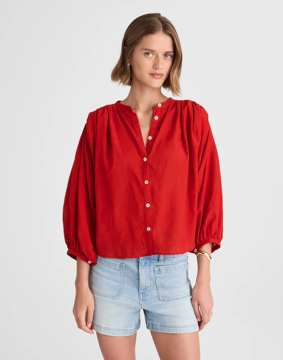Balloon-Sleeve Top | Madewell | Madewell