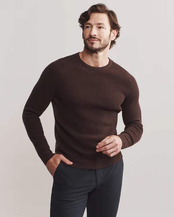 Walden Waffle Cashmere Blend Sweater | Rhone