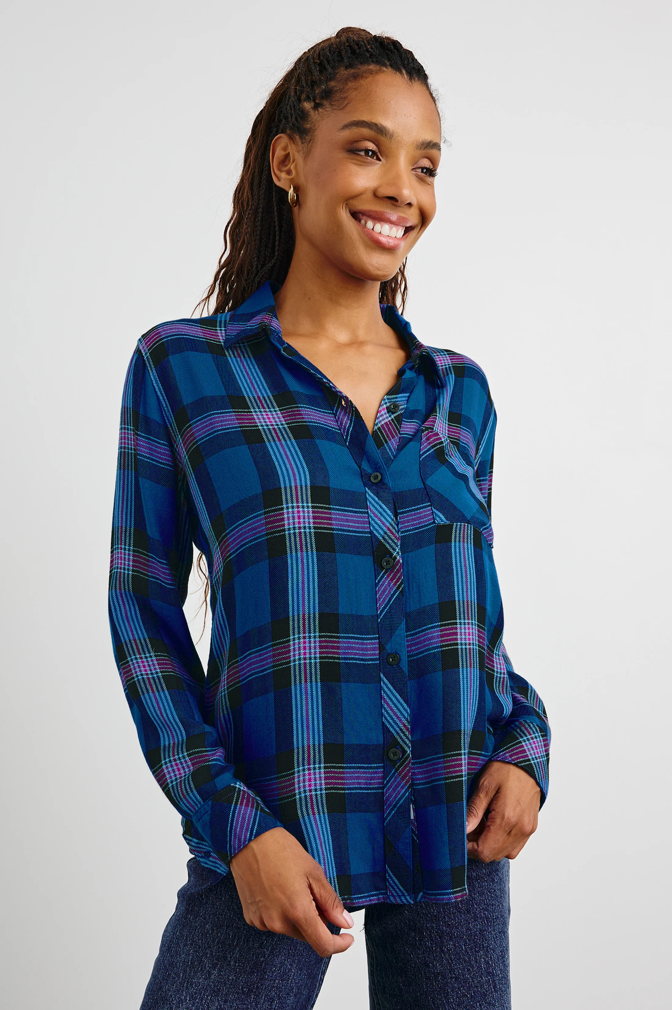 HUNTER SHIRT - COBALT MAGENTA | Rails