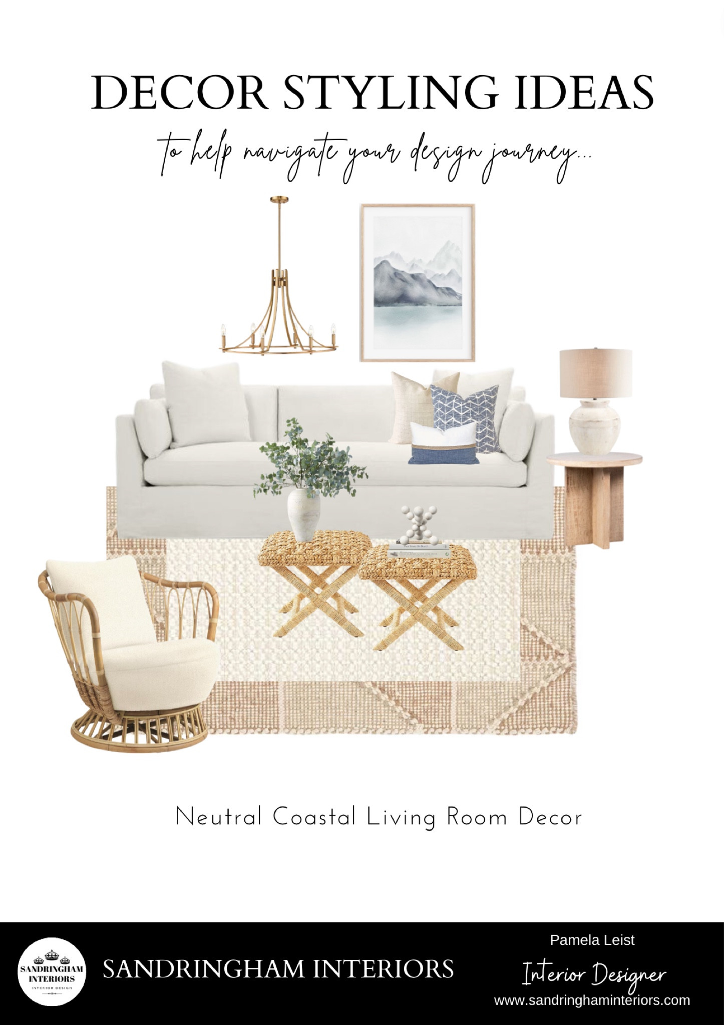 Neutral Coastal Living Room Home Decor

White Sofa
Rattan stools
Pillows
Natural Rugs
Coastal home decor
Side table
Chandelier

#LTKhome