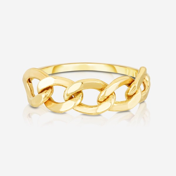 Gold Curb Chain Ring | Ring Concierge
