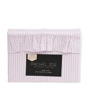 Cotton Stripe Ruffle Flange Sheet Set | TJ Maxx