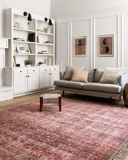 Loloi II Loren Collection LQ-05 Eggplant / Crimson, Traditional 5'-0" x 7'-6" Area Rug | Amazon (US)