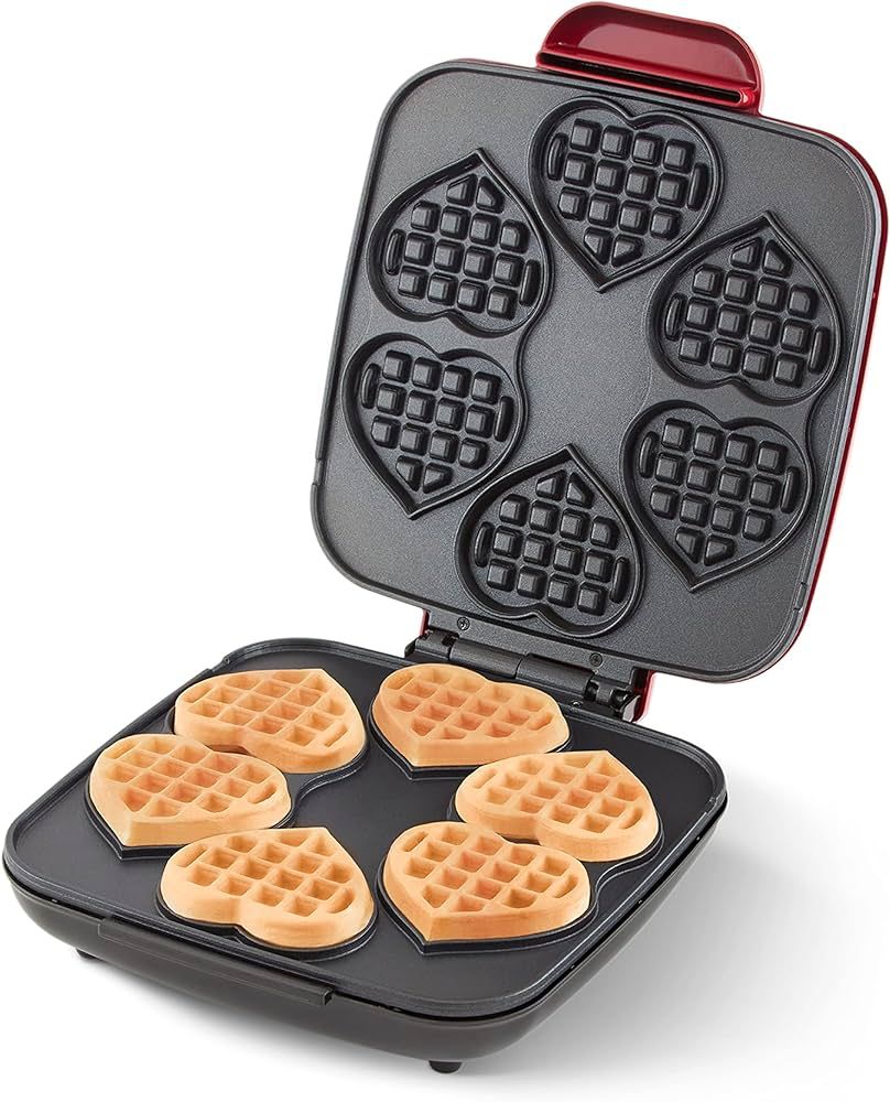 DASH Multi Mini Heart Shaped Waffle Maker: Six Mini Waffles, Perfect for Families, Dual Non-stick... | Amazon (US)