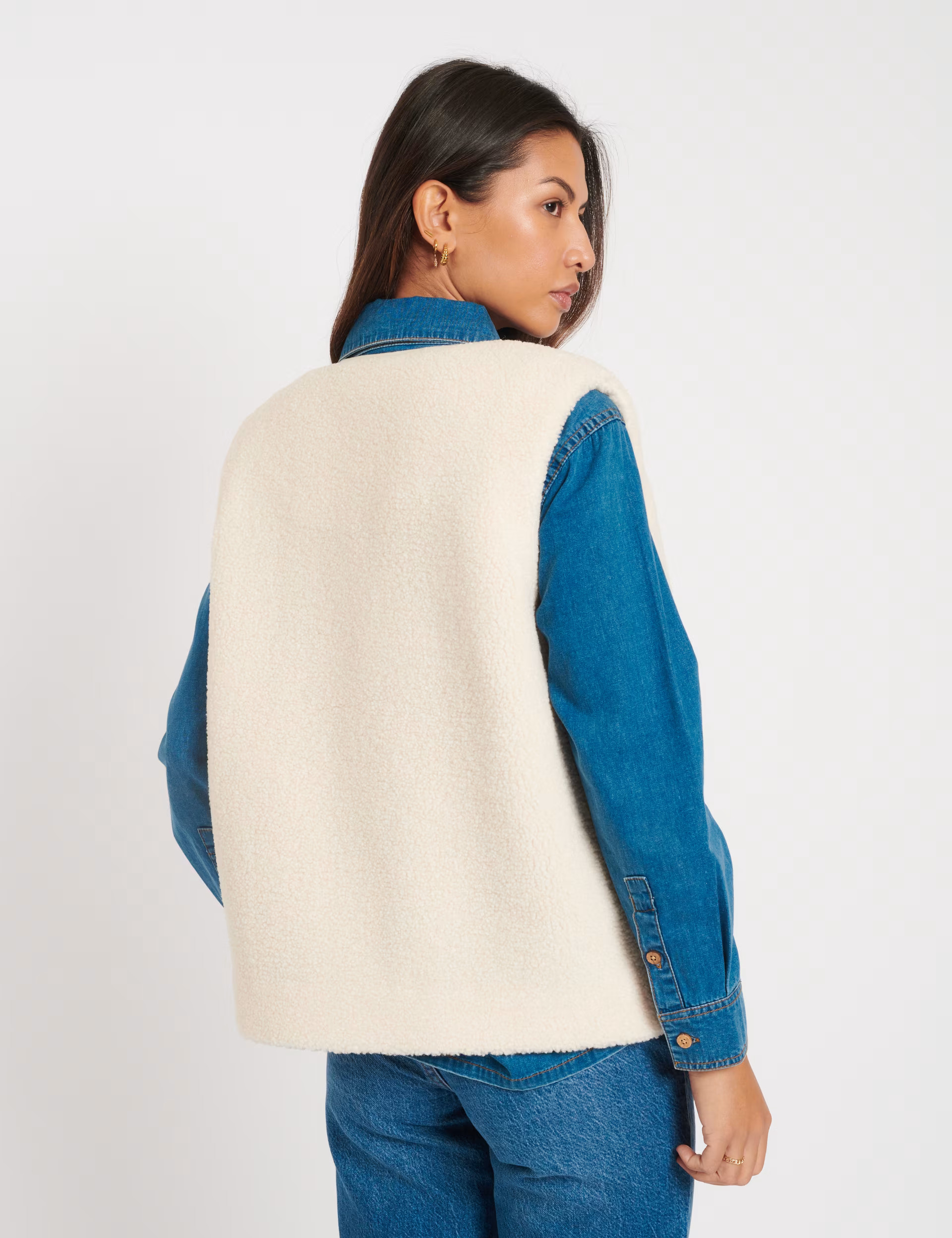 Borg Button Through Waistcoat | Nobody's Child | M&S | Marks & Spencer (UK)