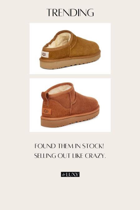 Uggs IN CHESTNUT IN STOCK 
boots 
Ugh classic slippers 
Ugh classic ultra mini bootie 
Fall outfits 
Restock alert! Available in all sizes! 
Comfortable boots


#LTKstyletip #LTKSeasonal #LTKshoecrush