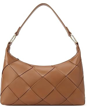 BOSTANTEN Woven Purses for Women Vegan Leather Hobo Bag Shoulder Handbags | Amazon (US)