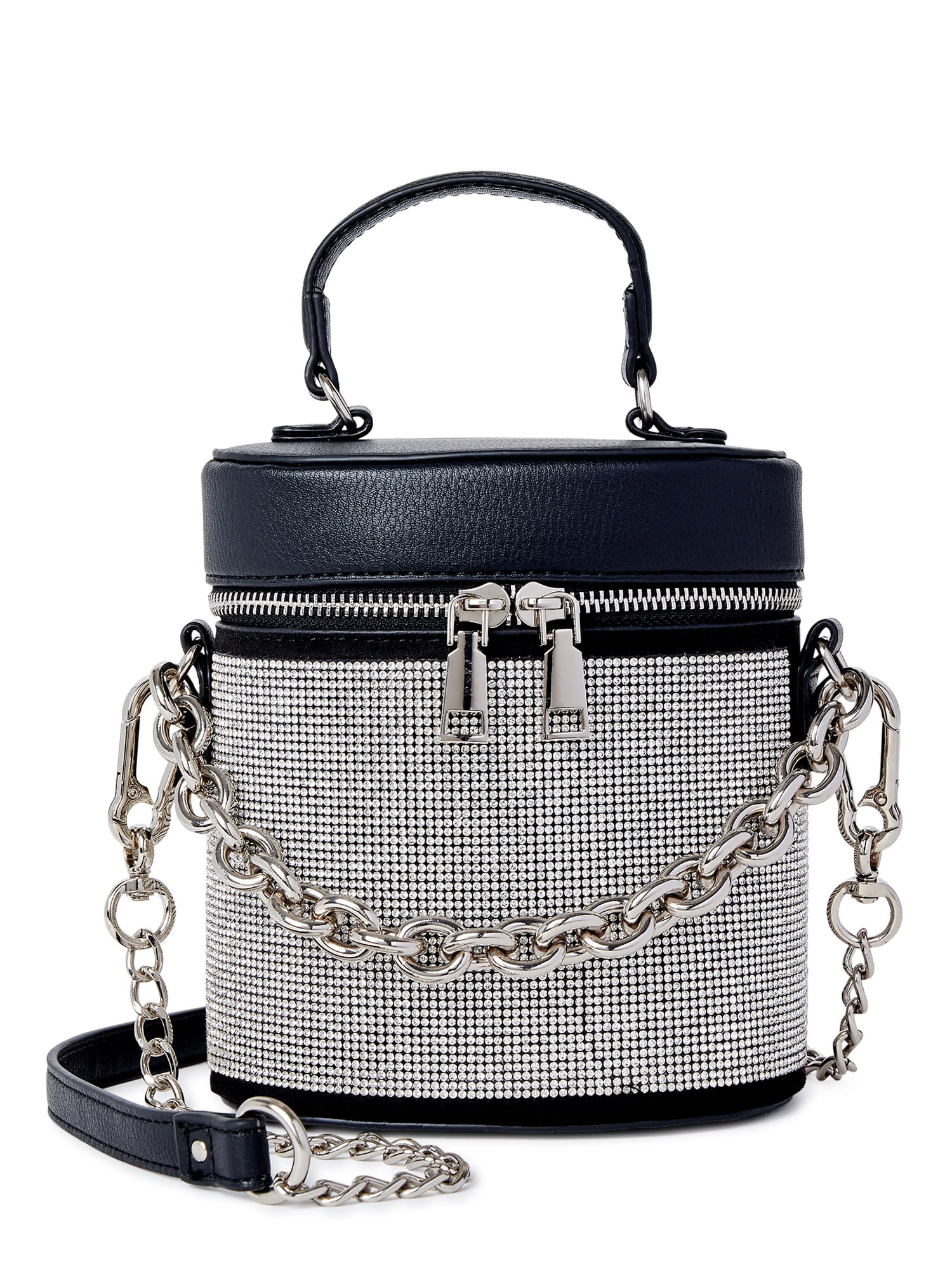 Madden NYC Women's Glitter Canteen Handbag with Chain Accent | Walmart (US)