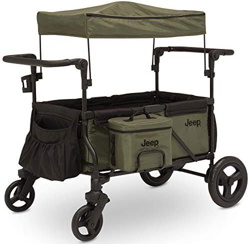 Amazon.com : Jeep Deluxe Wrangler Stroller Wagon by Delta Children - Includes Cooler Bag, Parent ... | Amazon (US)