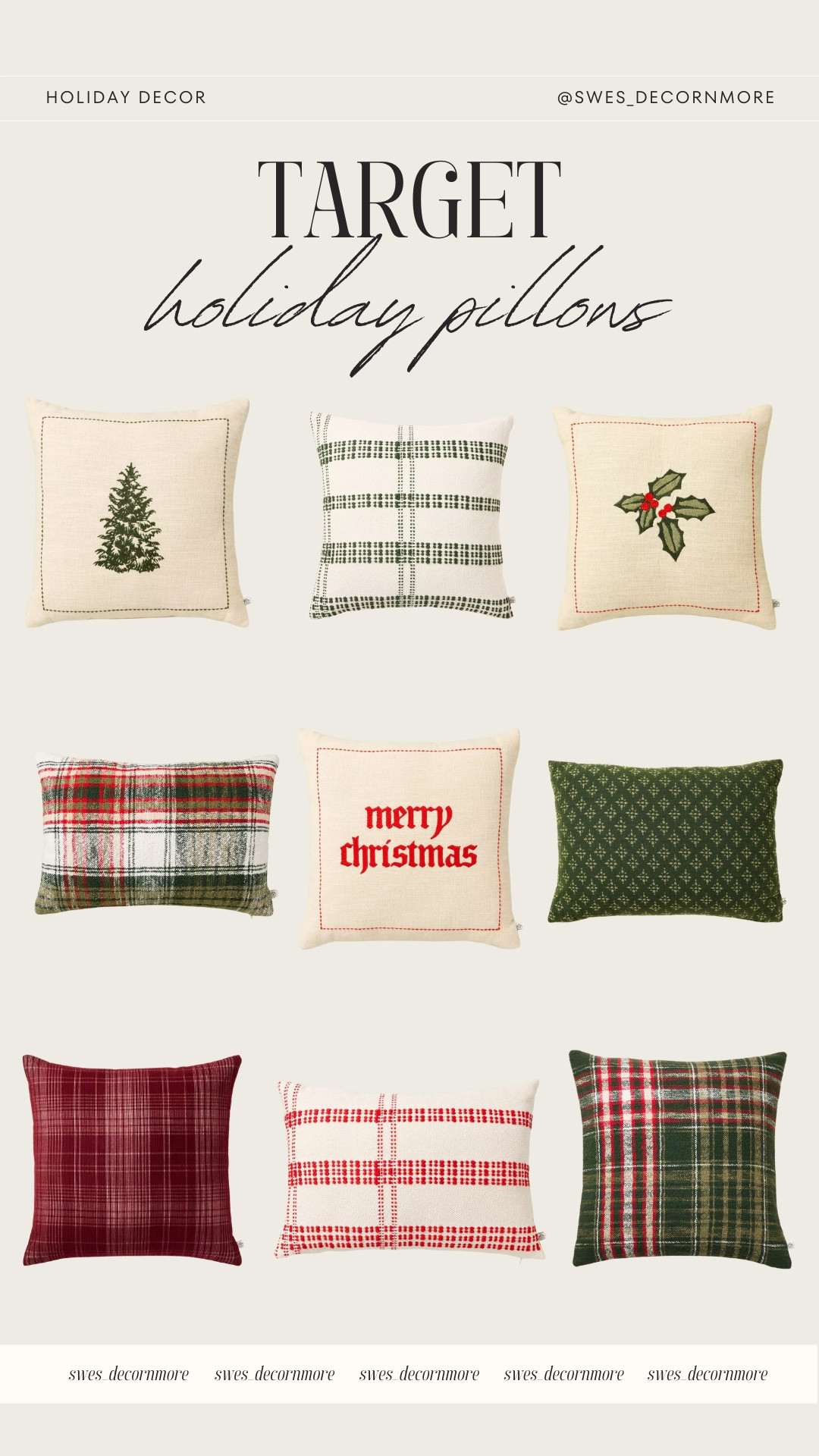 Cozy up your space with Target’s holiday throw pillows! They’re the perfect way to add a festive touch to your home and create a warm, inviting vibe this season.

#LTKHome #LTKSeasonal #LTKHoliday