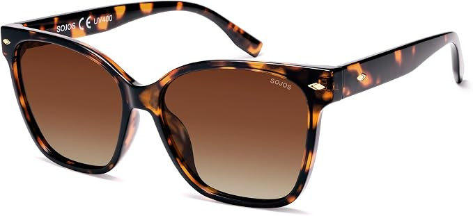 SOJOS Trendy Square Oversized Polarized Sunglasses Women SJ2682 | Amazon (US)