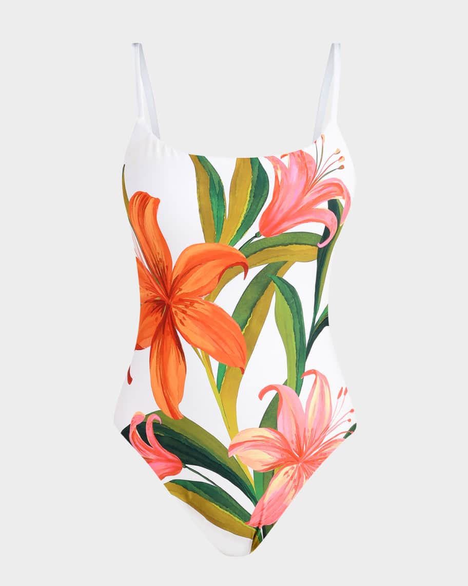 La Blanca Jungle Blossoms One-Piece Swimsuit | Neiman Marcus