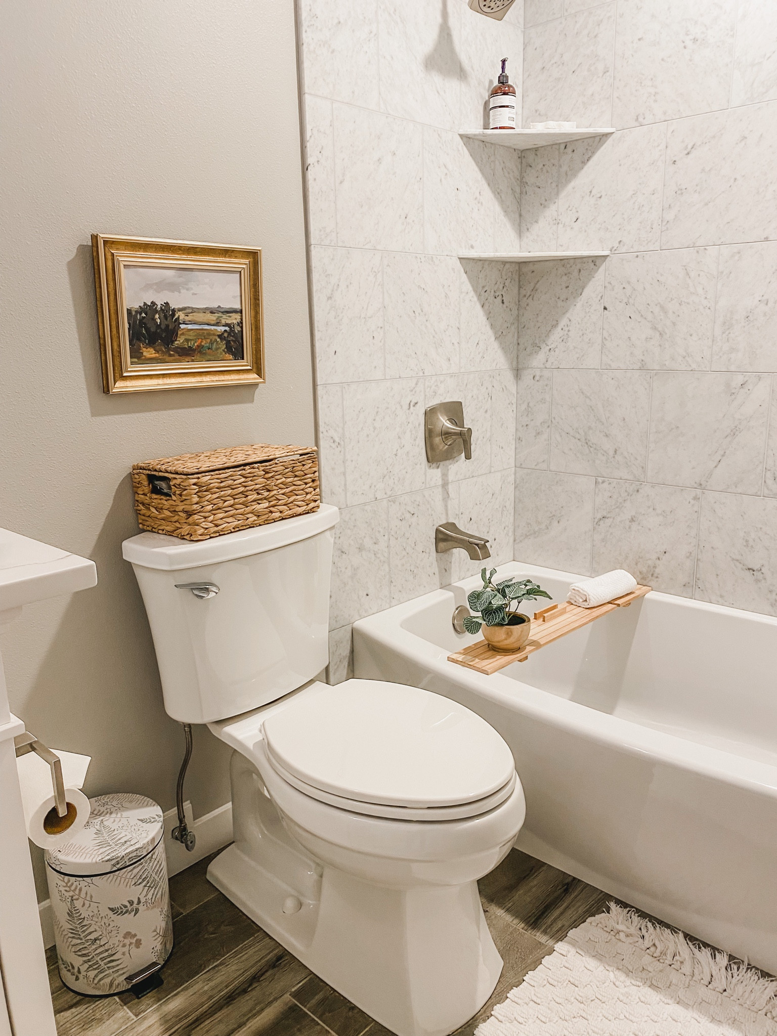 A look at our kid’s bathroom. We only have one bath tub in our house so this was automatically their bathroom. I love browsing Target for home goods and redecorating rooms with what I already have. Love keeping it simple so everything matches in our home instead of having different themes in each room. Studio McGee and hearth and hand are my favorites for simple pretty pieces. 

#LTKhome #LTKunder100 #LTKsalealert