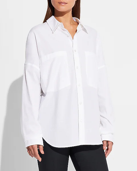 Express x Simon Spurr Unisex Cotton Long Sleeve Shirt | Express