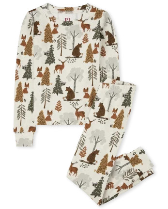 Unisex Kids Matching Family Long Sleeve Fall Forest Snug Fit Cotton Pajamas | The Children's Plac... | The Children's Place