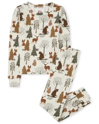 Unisex Kids Matching Family Long Sleeve Fall Forest Snug Fit Cotton Pajamas | The Children's Plac... | The Children's Place