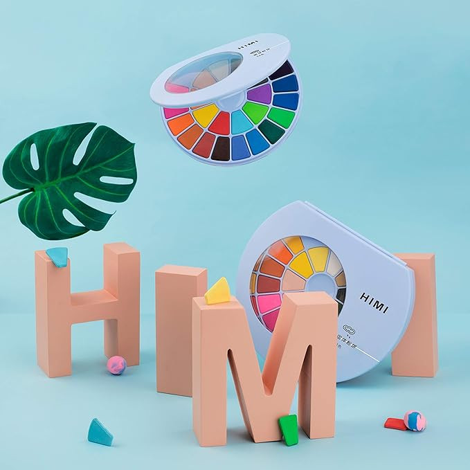 HIMI Solid Watercolor Paint,Durable and will not Easy Crack (38 Vivid Colors) with 1 Paint Brush,... | Amazon (US)