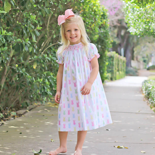 Geometric Smocked Peeps Dress | Classic Whimsy