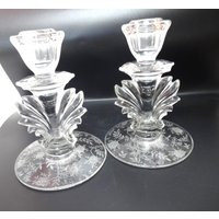 Candlesticks Crystal Vintage #2233 | Etsy (US)