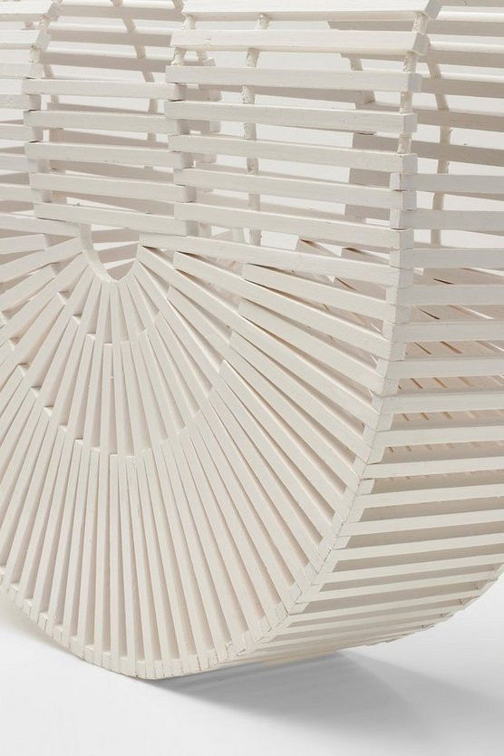 Wooden Structured Grab Bag - Small | Boohoo.com (US & CA)