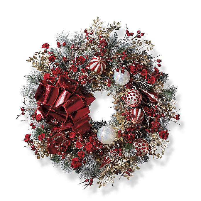 Peppermint Dreams Indoor Wreath | Frontgate | Frontgate