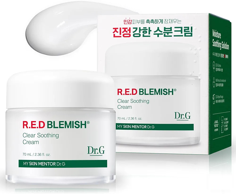 Dr.G Red Blemish Clear Soothing Cream, 70ml - Moisturizing Recovery Cream for Sensitive Acne-Pron... | Amazon (US)