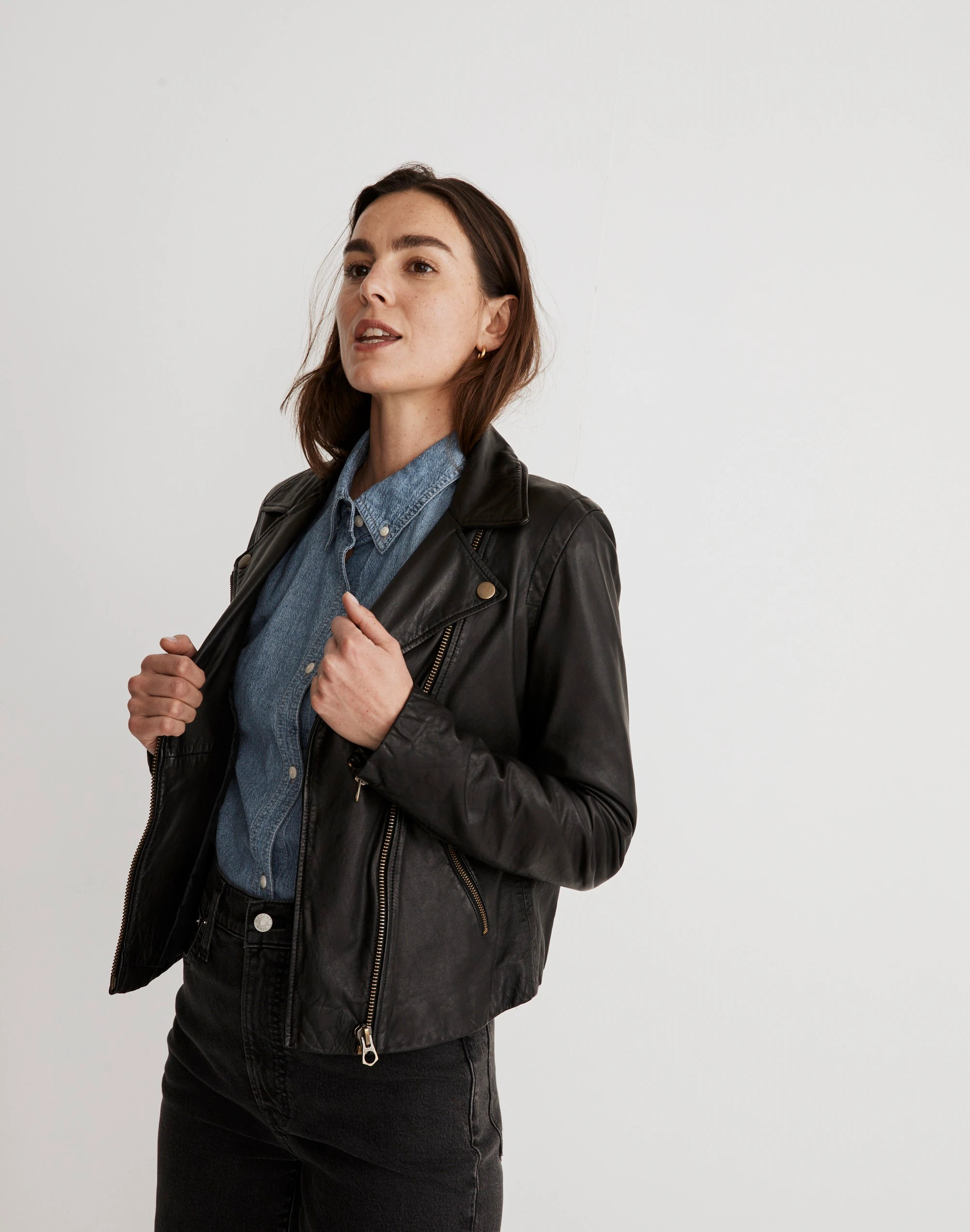 Washed Leather Motorcycle Jacket | Madewell