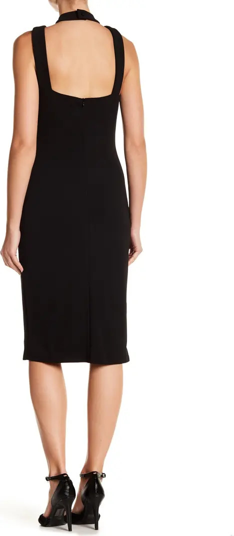 Mock Neck Strappy Crepe Dress | Nordstrom Rack
