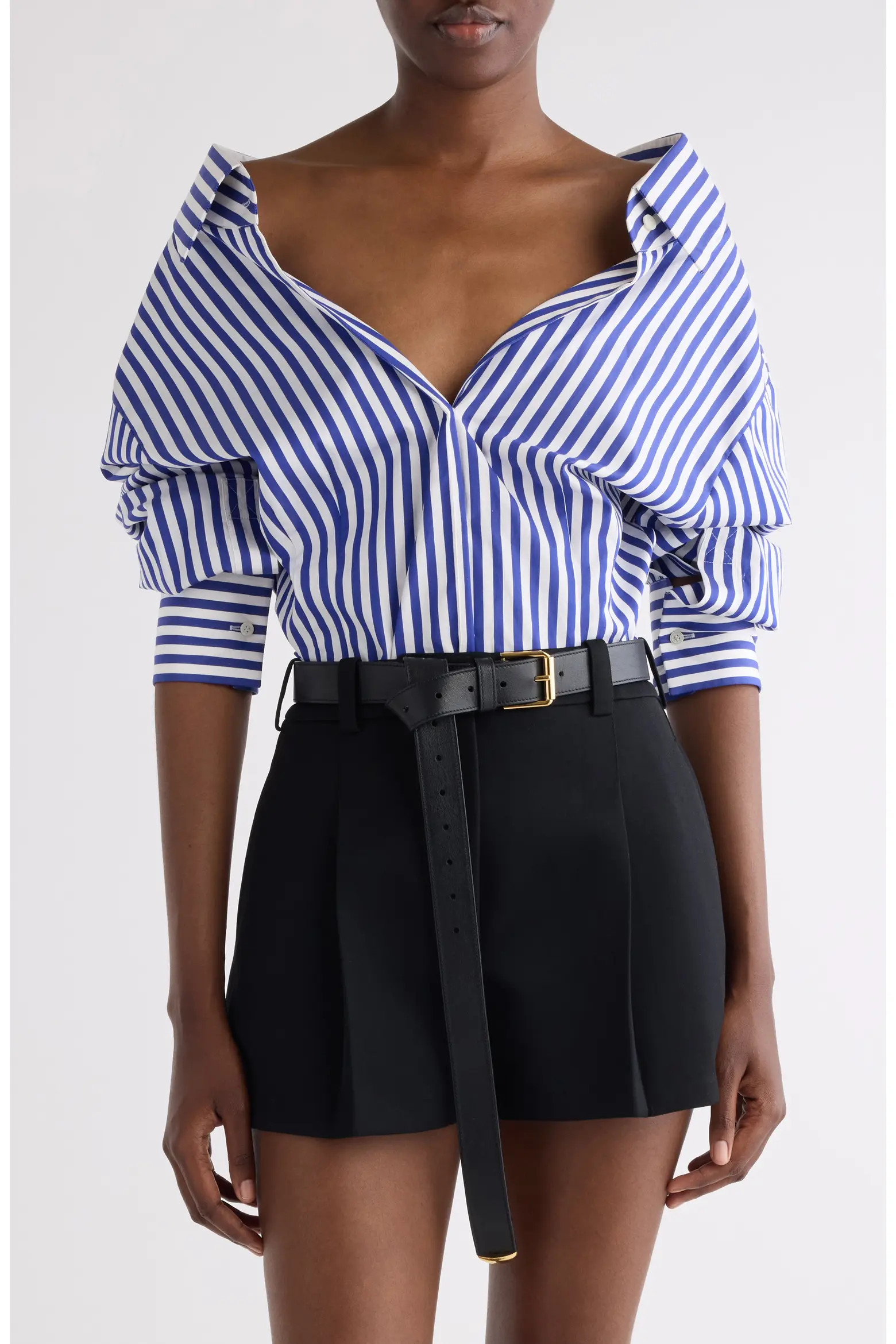 Stripe Cotton Open Shirt (Women) | Nordstrom | Nordstrom