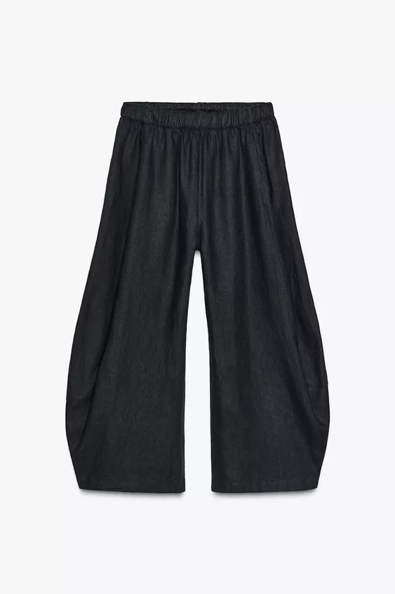 ZW COLLECTION LINEN VOLUME PANTS | Zara US