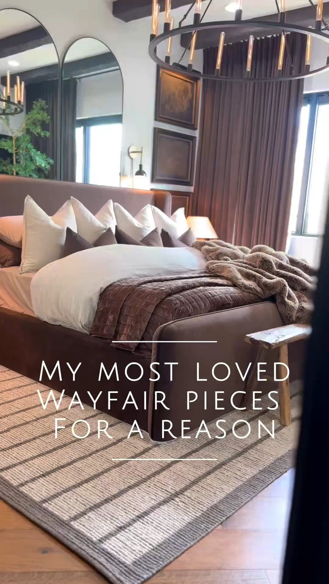 A roundup of my most loved @Wayfair pieces for a reason! 🤎

These are everyone’s favorite, mine included! The brown velvet bed frame is the true showstopper paired with my jute rug and 8 foot faux tree for the best bedroom experience! To the coziest corner in my living area! 
Moody Modern Bed Frame 
Moody modern Decor 
Bedroom Roundup 
Bedroom Makeover 
Interior Design
Brown Velvet Bed Frame 
Upholstered Platform Bed 
Living room inspo 

#ad #wayfair #wayfairpartner 


#LTKSaleAlert #LTKHome #LTKU