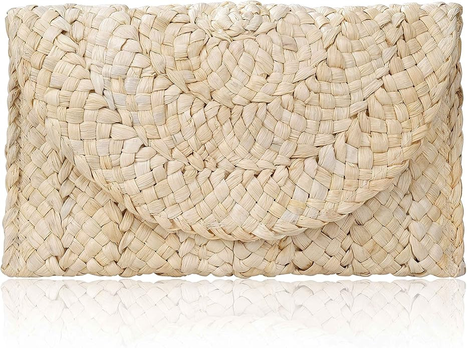 ISIYINER Pochette in Paglia Estiva,Borsa Mare borsa da donna Eleganti Clutch Borsa di Paglia bors... | Amazon (IT)