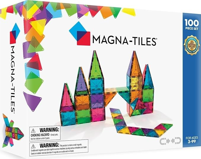MAGNA-TILES Classic 100-Piece Magnetic Construction Set, The Original Magnetic Building Brand | Amazon (US)