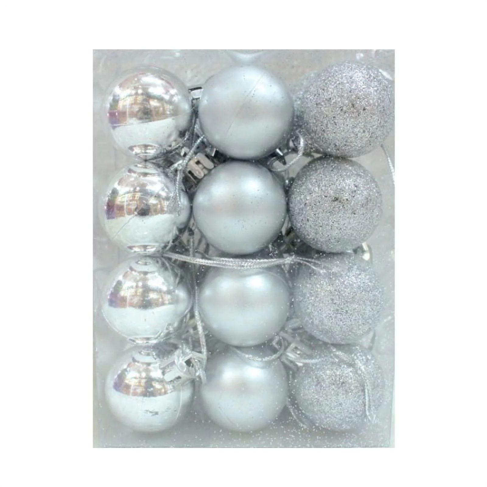 24PCS Christmas Balls Silver Shatterproof Christmas Tree Ball Ornaments Decorations for Xmas Tree... | Walmart (US)