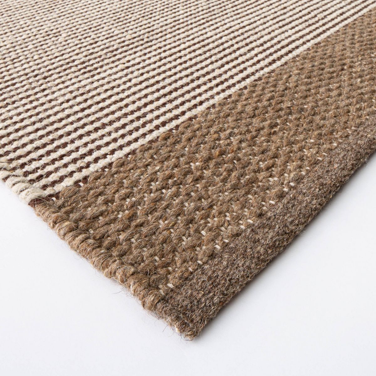 7'x10' Hillside Hand Woven Wool/Cotton Area Rug Brown - Threshold™ designed with Studio McGee | Target