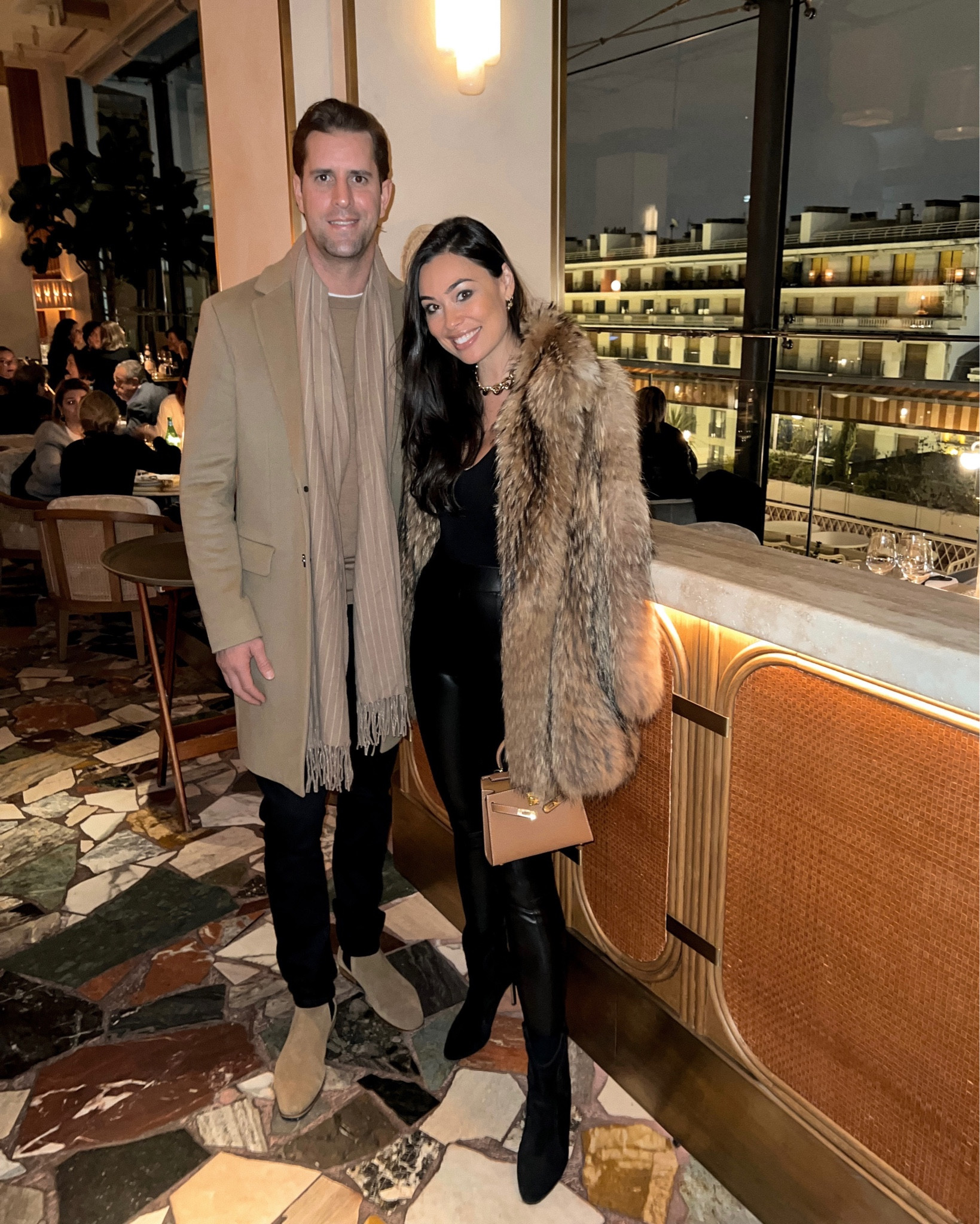 Kat Jamieson of With Love From Kat shares a couples winter outfit. Men’s wool camel coat, cashmere sweater, black jeans, fur coat, faux leather leggings, bodysuit, suede booties. 

#LTKstyletip #LTKmens #LTKSeasonal