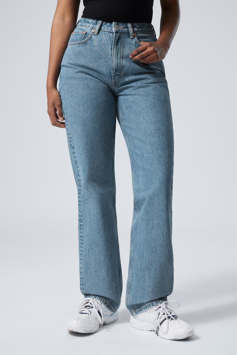 Resolute Curve High Waisted Regular Straight Jeans | H&M (UK, MY, IN, SG, PH, TW, HK)