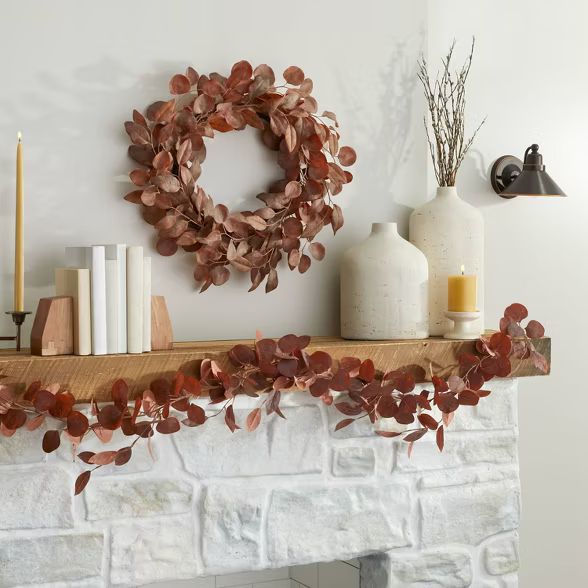6' Faux Rusted Eucalyptus Plant Garland - Hearth & Hand™ with Magnolia | Target