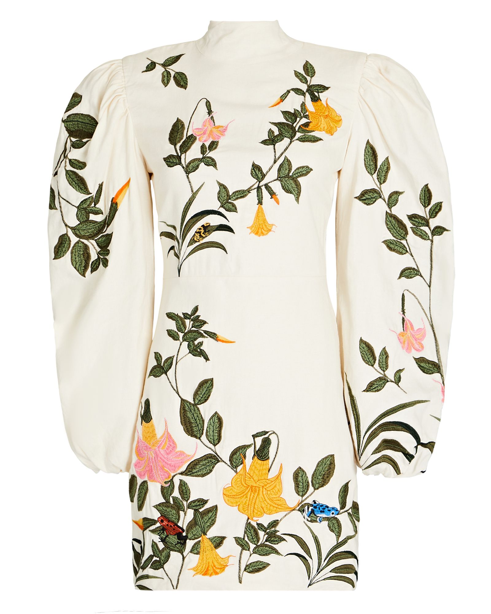 Guaba Floral Embroided Linen Mini Dress | INTERMIX