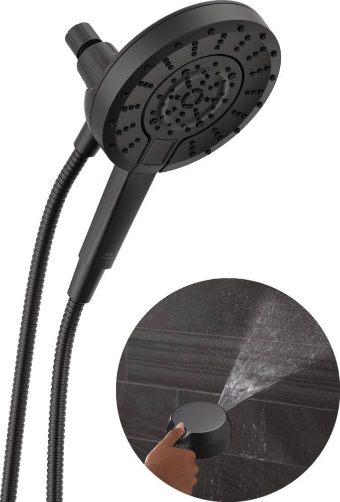 Delta 5-Setting In2ition 2-in-1 Dual Shower Head with Handheld High Pressure ProClean Spray, Matt... | Amazon (US)