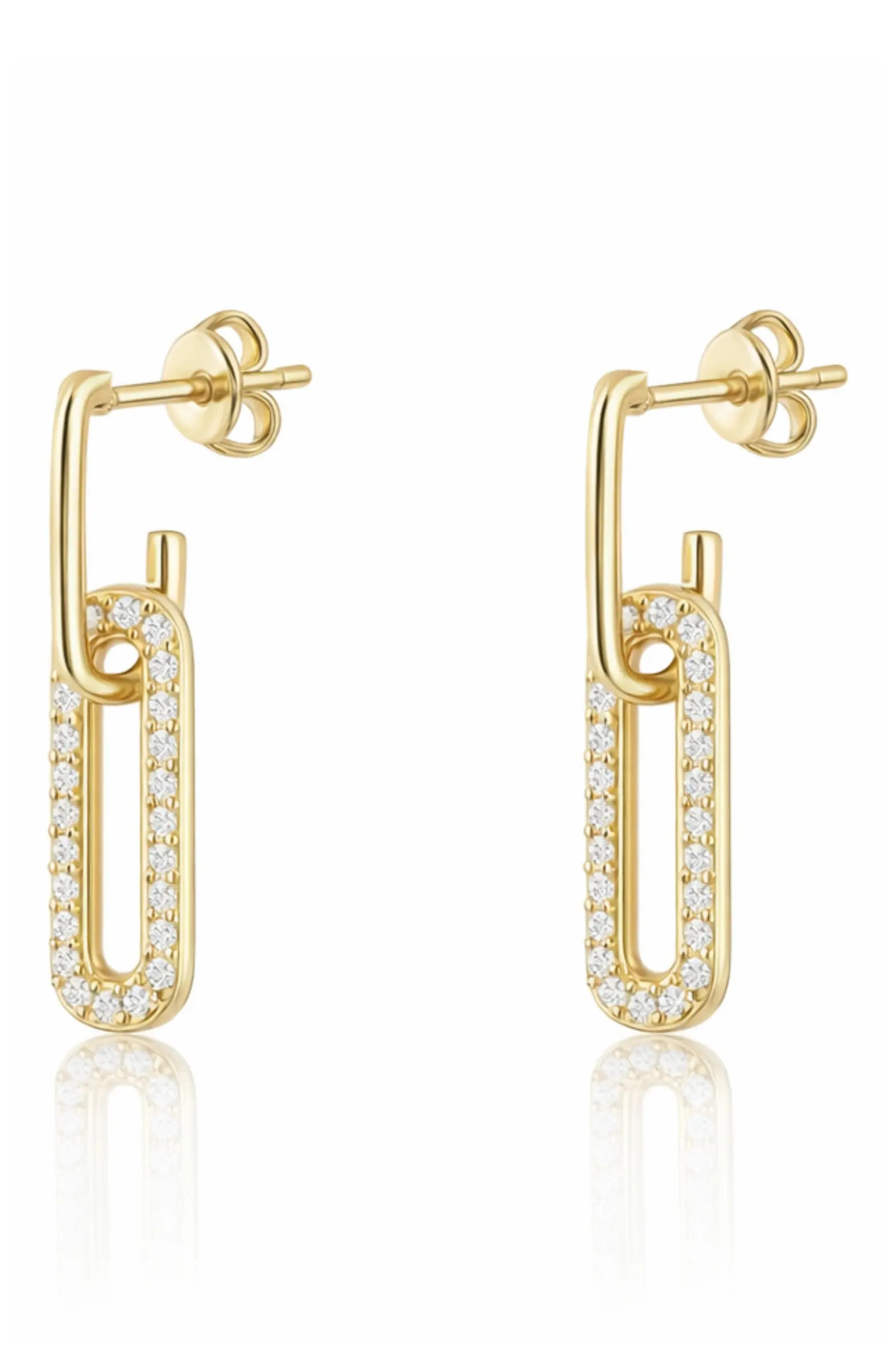 Paper Clip Pavé Linear Drop Earrings (Women) | Nordstrom | Nordstrom