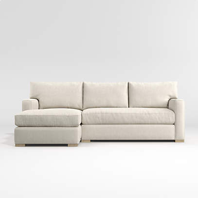 Axis Grey Sectional with Chaise + Reviews | Crate & Barrel | Crate & Barrel