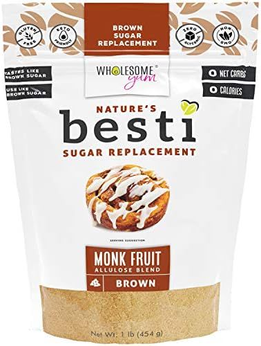 Wholesome Yum Besti 1:1 Natural Brown Sugar Replacement - Keto Brown Monk Fruit Sweetener With Al... | Amazon (US)