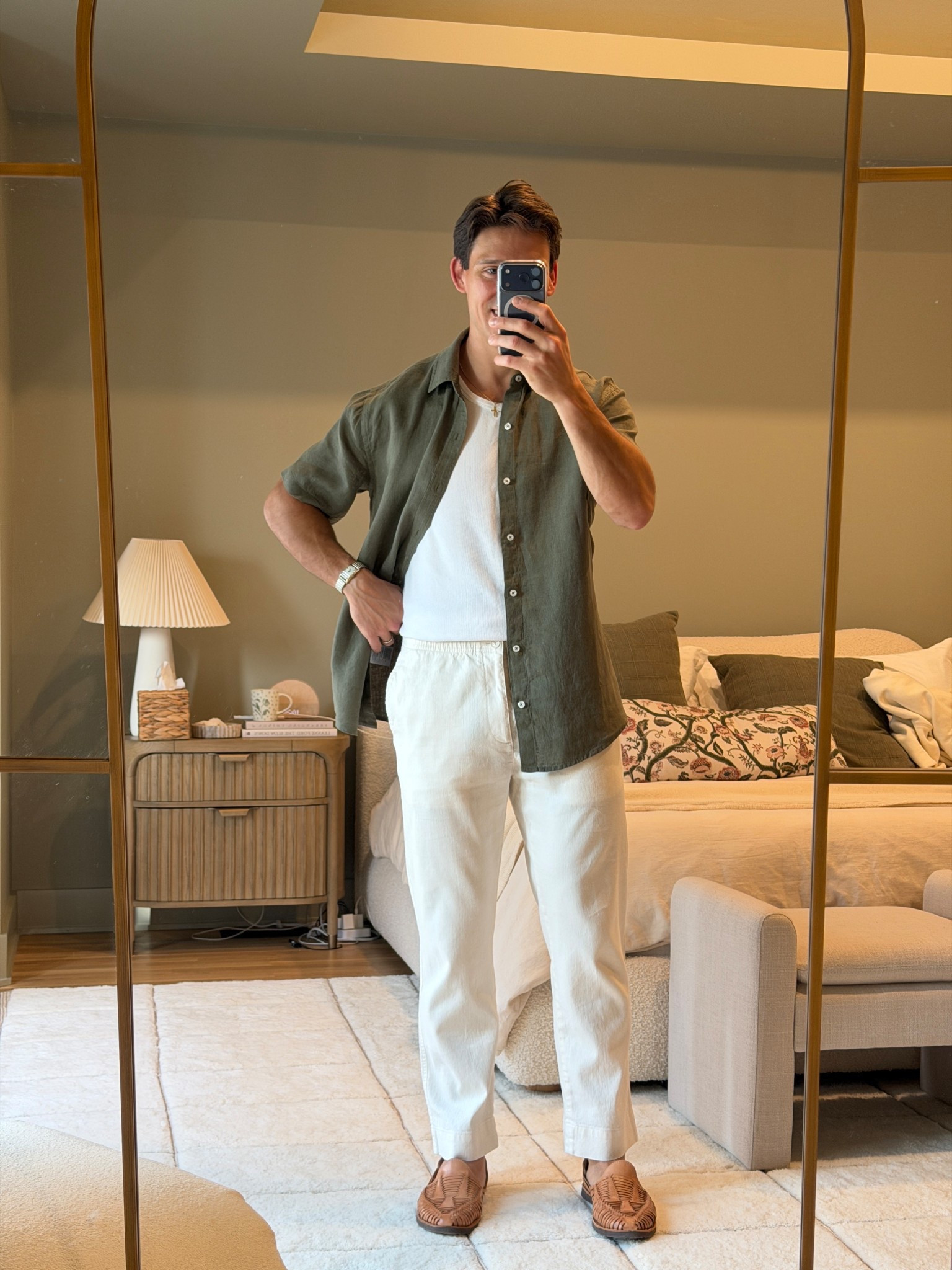 Layered date night look from @Quince  - love these linen pieces for spring and summer! #quincepartner

#LTKSeasonal #LTKootd #LTKMens