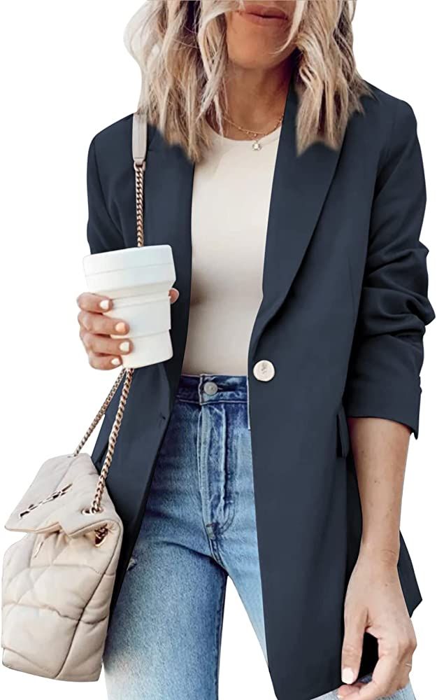 Paitluc Womens Blazer Buttons Blazer Jackets for Women Business Work Casual Fall 2022 | Amazon (US)