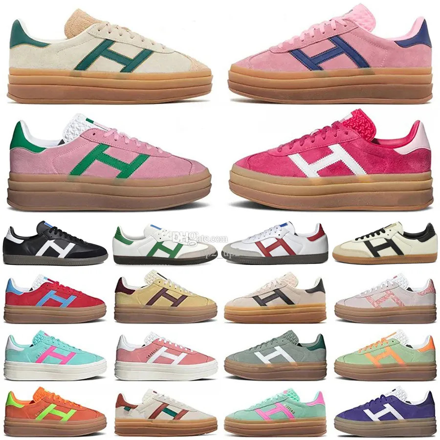 Bold Platform Designer Casual Shoes Cream Collegiate Green Pink Gum White Black Women Sports Trai... | DHGate