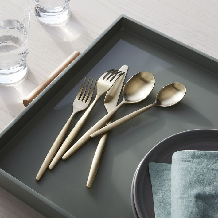 Sidney Flatware Sets - Light Gold | West Elm (US)