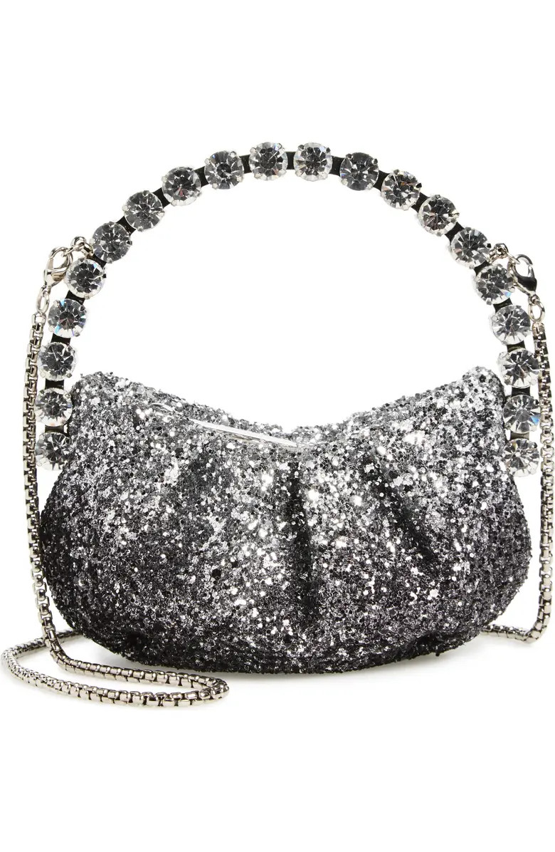 L’alingi Micro Eternity Glitter Satin Crystal Top Handle Bag | Nordstrom | Nordstrom
