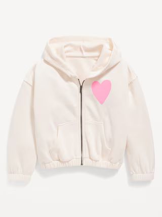 Cinched-Hem Graphic Zip Hoodie for Girls | Old Navy (US)
